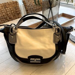 COACH Kristin Spectator Black Multi Leather Hobo Bag